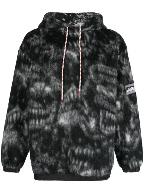 Aries logo-patch drawstring hoodie