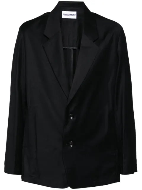 Attachment single-breasted blazer