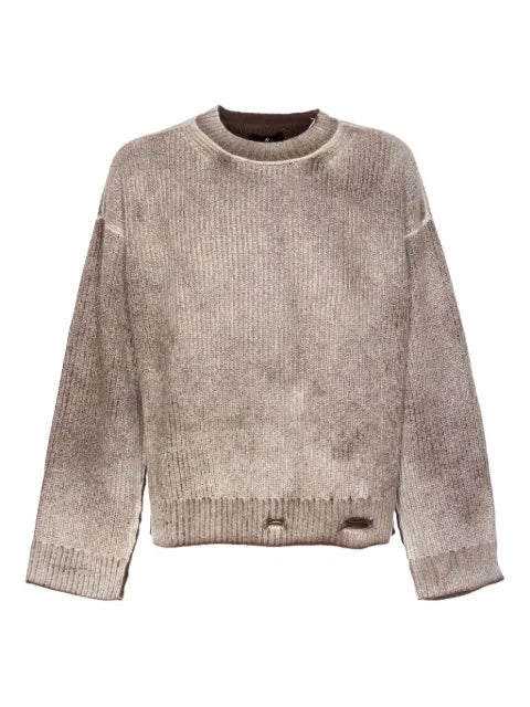 Represent distressed sweater