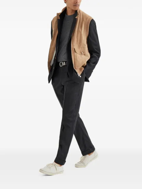 Brunello Cucinelli suede padded gilets