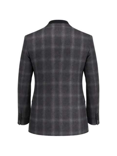 Brioni plaid v-cut lapels jacket