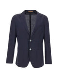 BOSS single-breasted seersucker blazer