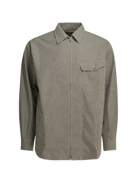Comme des Garçons Homme gingham-pattern zip-up overshirt