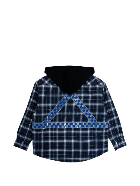 AWGE check-pattern reflective-detail jacket
