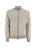 Peserico ribbed zip-up wool cardigan