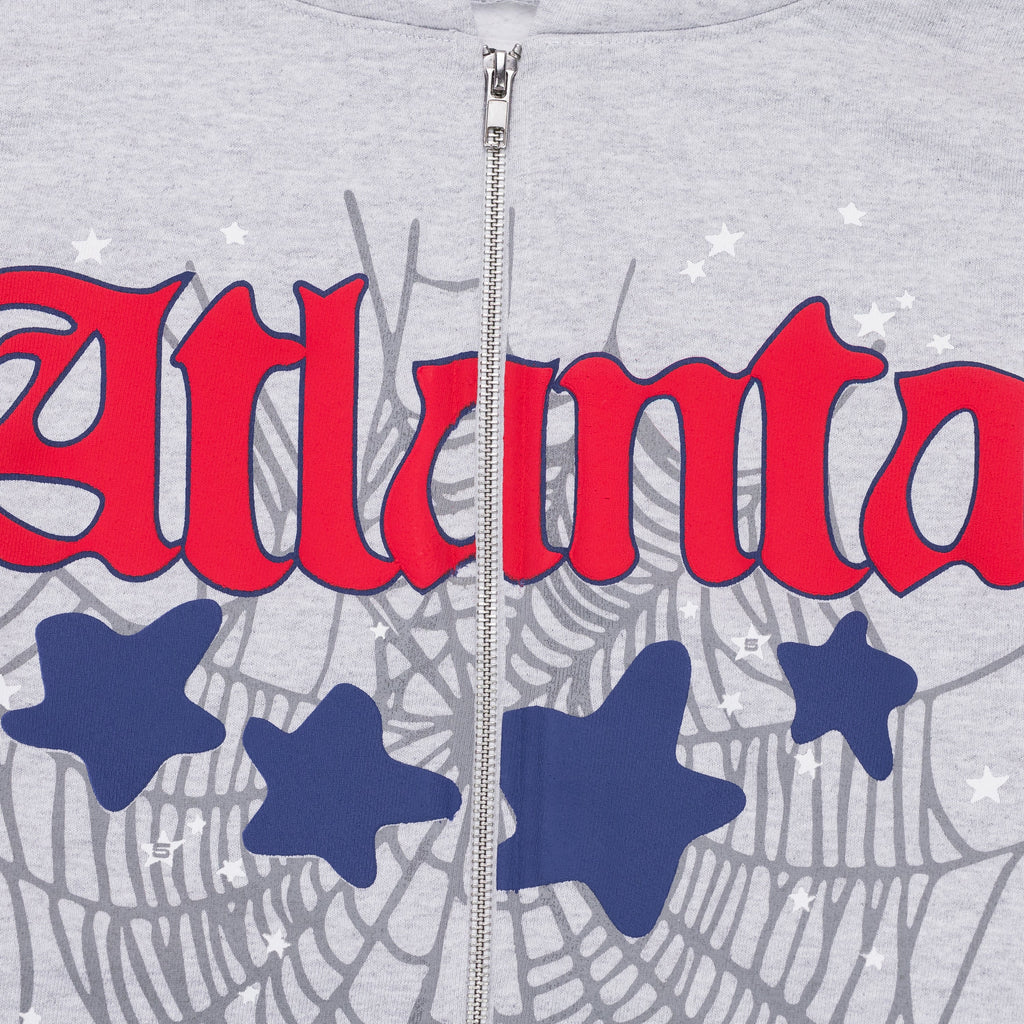 Heather Grey Atlanta Full Zip Hoodie