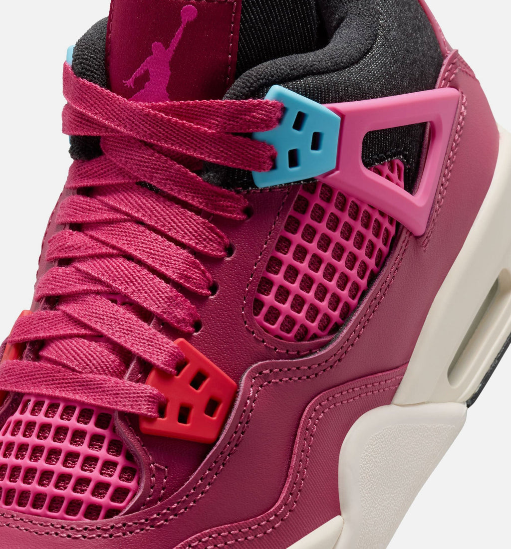 Air Jordan 4 Retro She's a Star Grade School Lifestyle Shoe – Sweet Beet/Desert Pink/Off Noir/Chalk