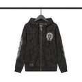 Chrome Heart Hoodie Loren Dark Pattern Ten Raven Hoof Fan Loose Jacket