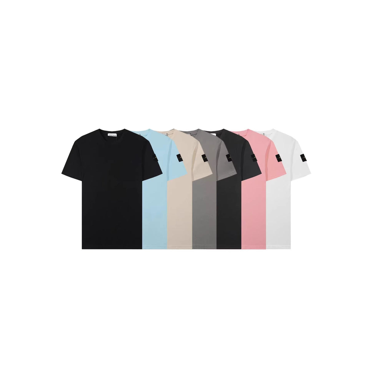 Stone Island Compass Patch Sleeve Badge Short‑Sleeve Cotton Tee