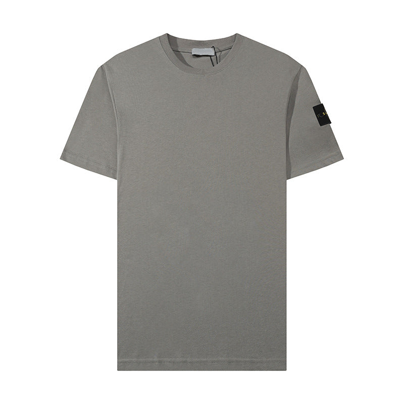 Stone Island Compass Patch Sleeve Badge Short‑Sleeve Cotton Tee