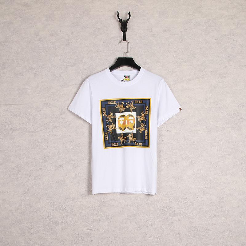 Bathing Ape T-Shirt Cartoon Round Neck Summer Printing Plus Size Short-Sleeved Casual T-shirt