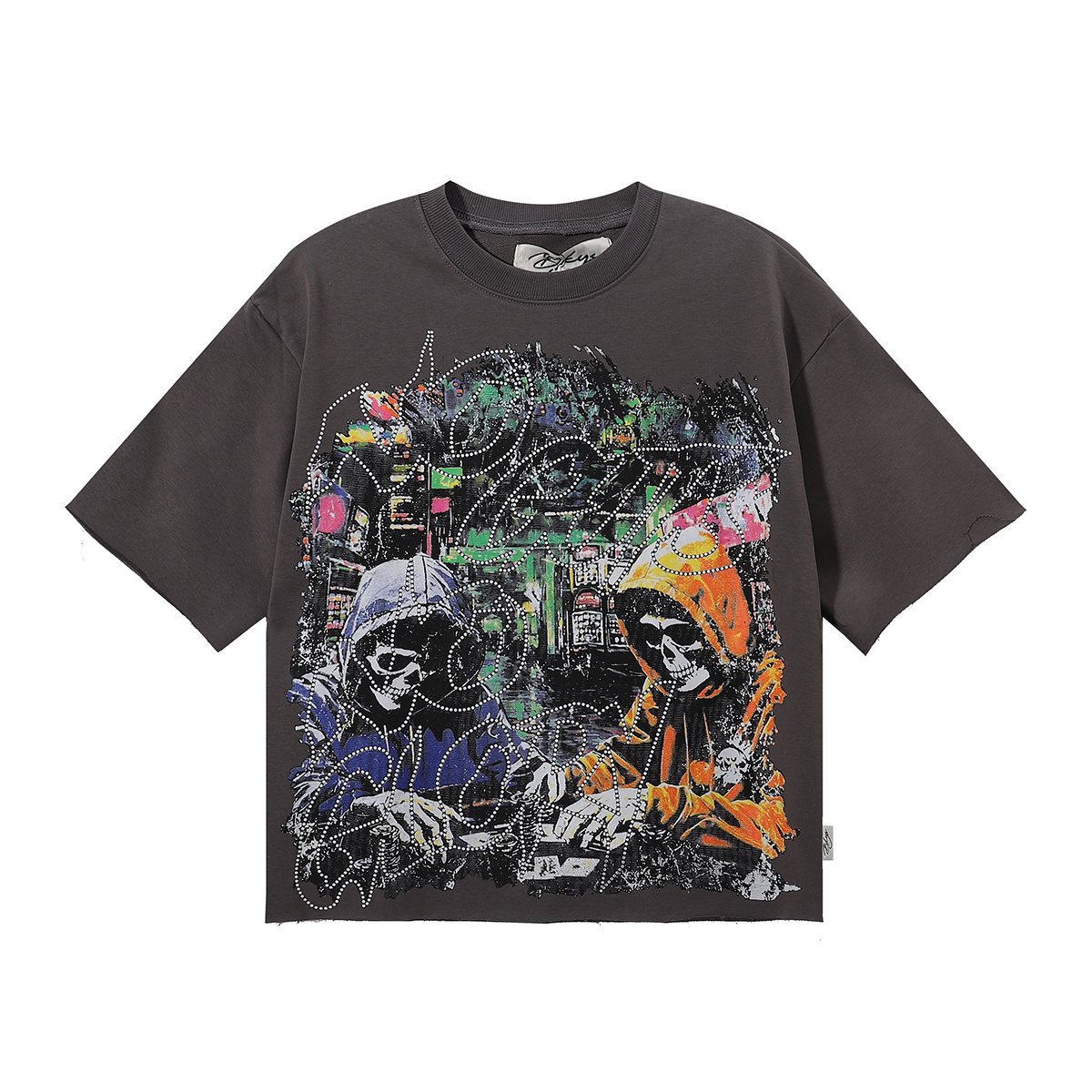 BKYS Revival No Gut No Glory Rhinestone Cropped T-Shirt