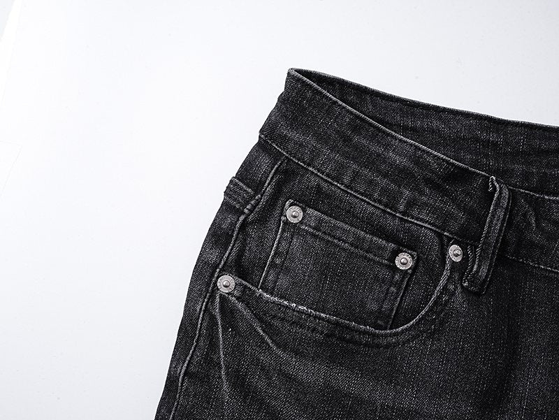 Purple Brand Black Distressed Bootcut Jeans