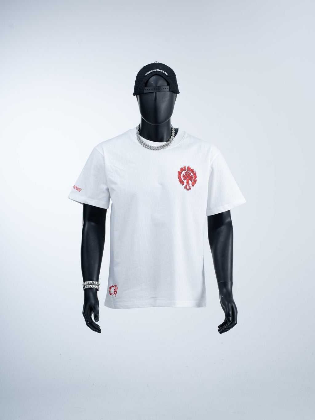 Chrome Hearts Red Cross Graphic Short-Sleeve T-Shirt