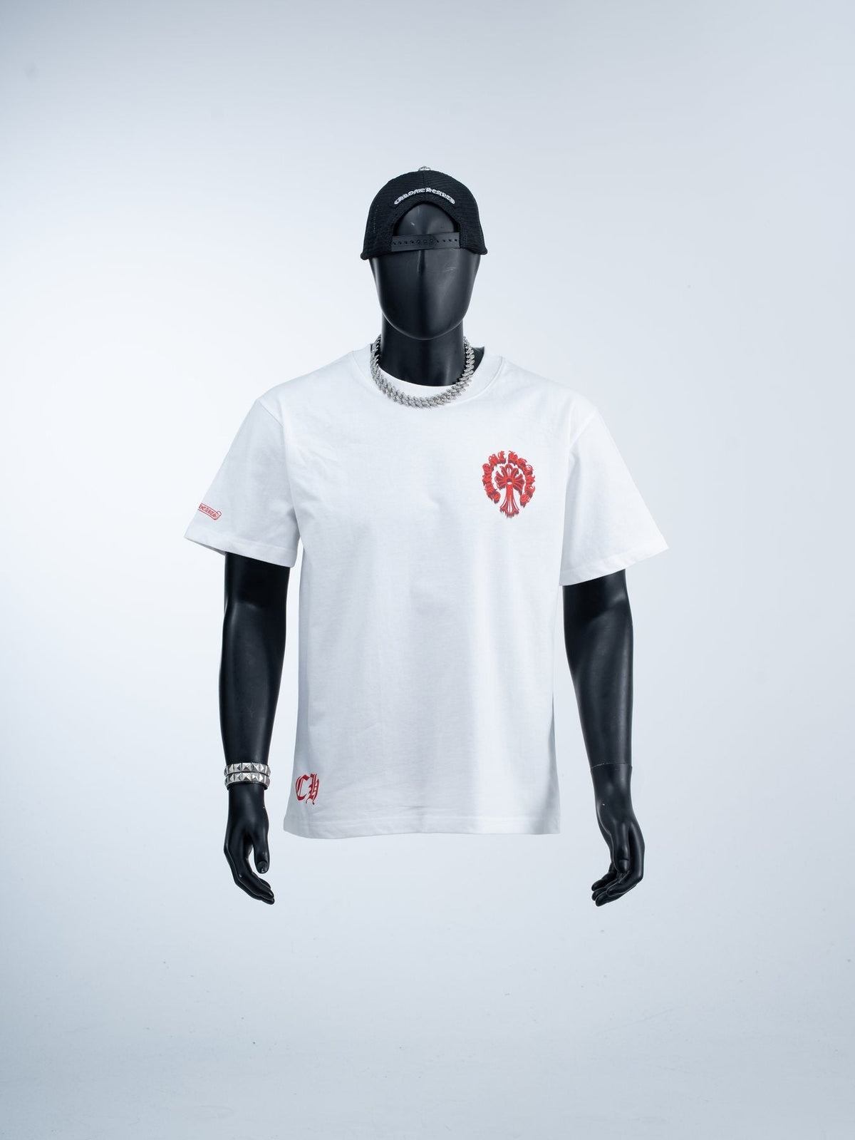 Chrome Hearts Red Cross Graphic Short-Sleeve T-Shirt