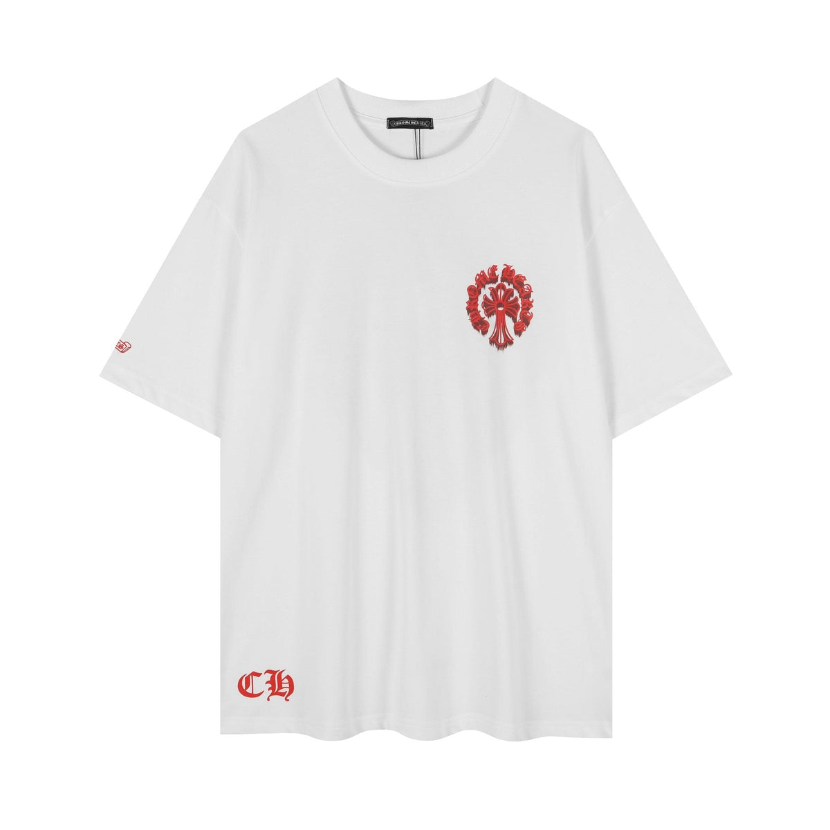 Chrome Hearts Red Cross Graphic Short-Sleeve T-Shirt