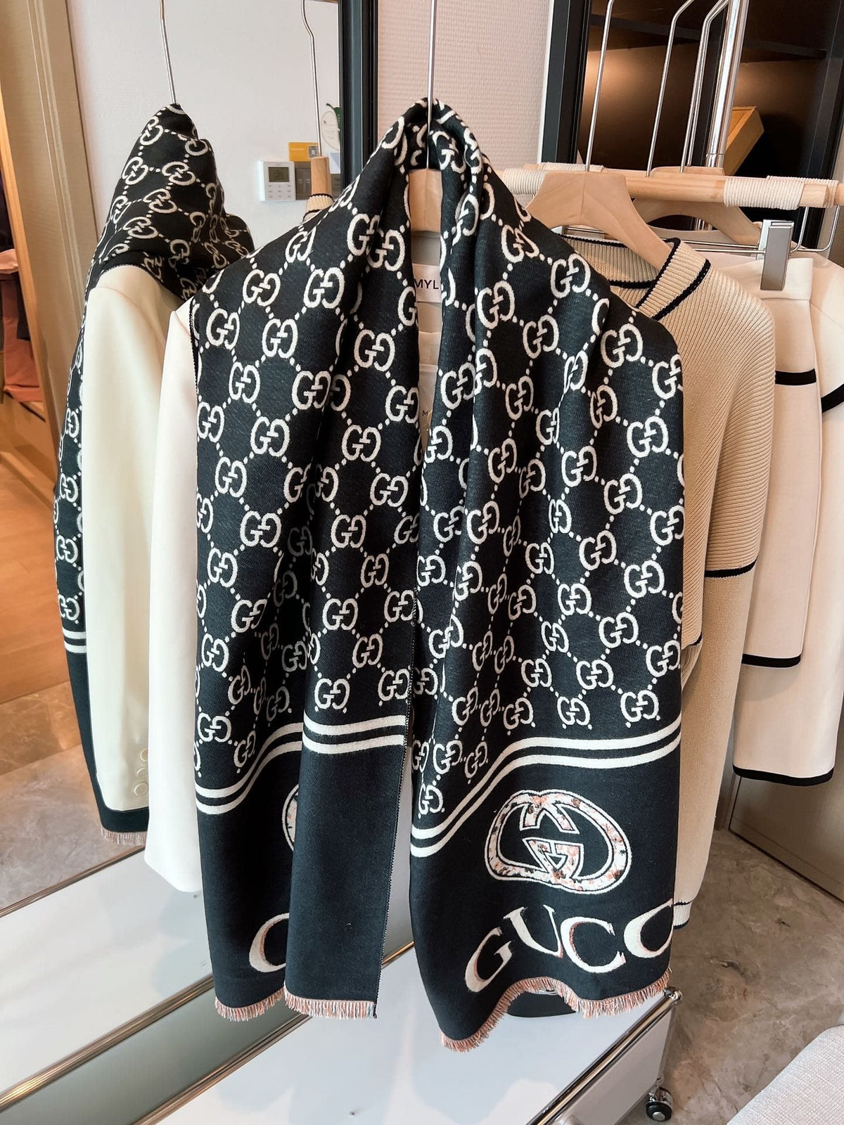 Gucci Jacquard Logo Scarf