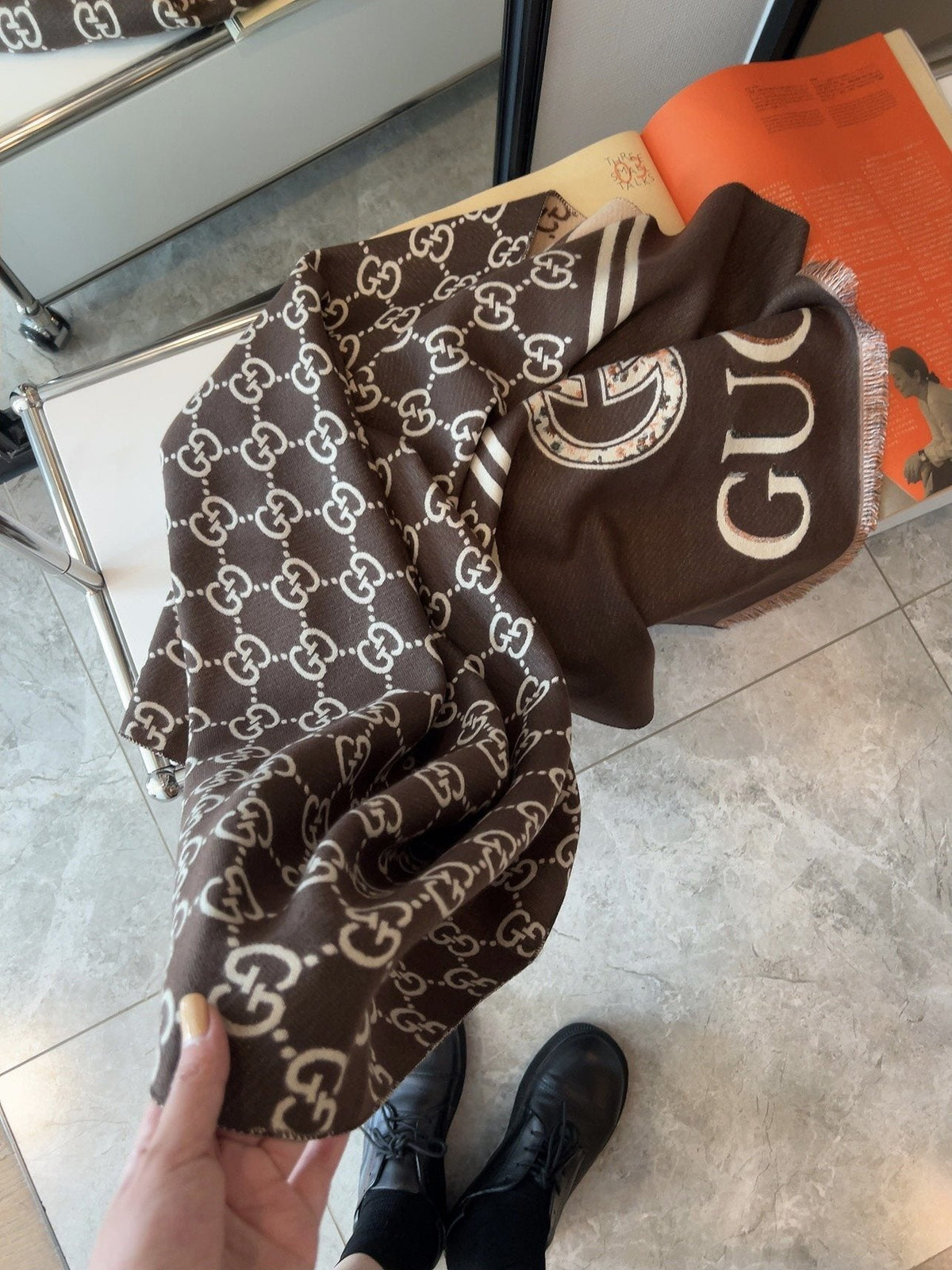 Gucci Jacquard Logo Scarf