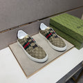 Gucci Men’s Monogram Web Slip-On Shoes