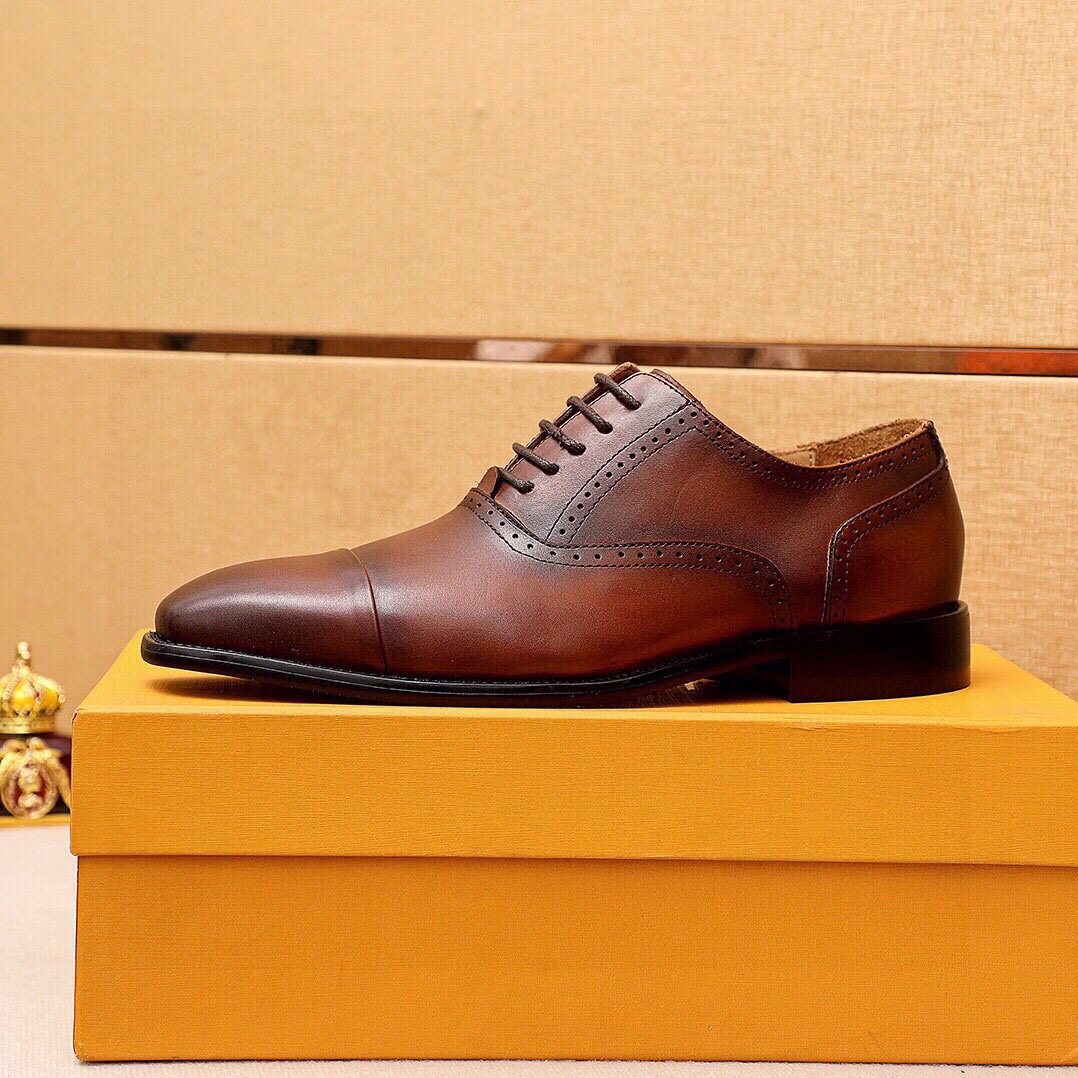Louis Vuitton Cap-Toe Lace-Up Dress Shoes