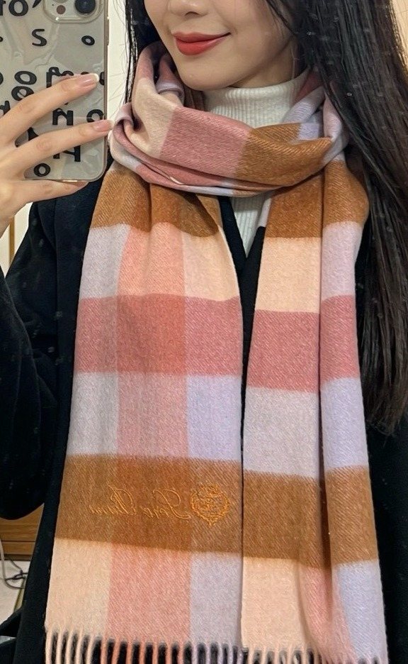 Loro Piana Plaid Fringe Scarf